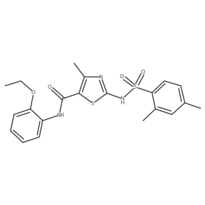 5-Thiazolecarboxamide, 2-[[(2,4-dimethylphenyl)sulfonyl]amino]-N-(2-ethoxyphenyl)-4-methyl- Structure
