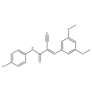(Z)-N-(4-chlorophenyl)-2-cyano-3-(3,5-dimethoxyphenyl)prop-2-enamide Structure