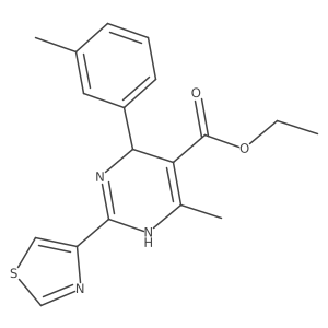 Ethyl 2-(thiazol-4-yl)-4-(3-methylphenyl)-6-methyl-1,4-dihydro-pyrimidin-5-carboxylate Structure