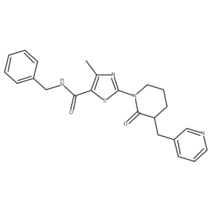 N-benzyl-4-methyl-2-(2-oxo-3-(pyridin-3-ylmethyl)piperidin-1-yl)thiazole-5-carboxamide Structure