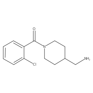[1-(2-Chlorobenzoyl)piperidin-4-yl]methanamine结构式