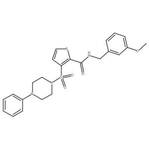 N-[(3-methoxyphenyl)methyl]-3-[(4-phenylpiperazin-1-yl)sulfonyl]thiophene-2-carboxamide结构式