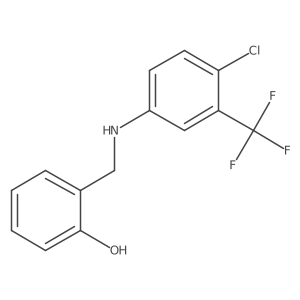 2-({[4-Chloro-3-(trifluoromethyl)phenyl]amino}methyl)phenol Structure