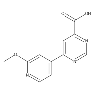 6-(2-Methoxy-4-pyridinyl)-4-pyrimidinecarboxylic acid结构式