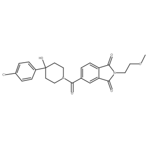 5-{[4-(4-chlorophenyl)-4-hydroxypiperidin-1-yl]carbonyl}-2-(2-methoxyethyl)-1H-isoindole-1,3(2H)-dione结构式