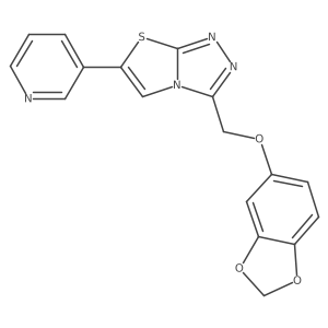 3-[(1,3-Benzodioxol-5-yloxy)methyl]-6-(3-pyridinyl)[1,3]thiazolo[2,3-c][1,2,4]triazole结构式