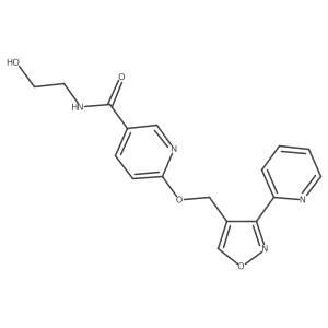 N-(2-Hydroxy-ethyl)-6-(3-pyridin-2-yl-isoxazol-4-ylmethoxy)-nicotinamide Structure
