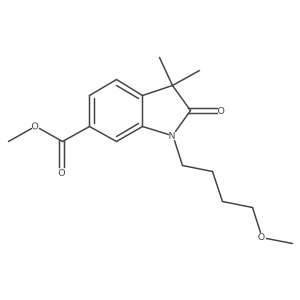 Methyl 1-(4-methoxybutyl)-3,3-dimethyl-2-oxoindoline-6-carboxylate Structure