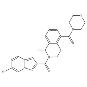 [2-[(6-Bromopyrazolo[1,5-a]pyridin-2-yl)carbonyl]-1,2,3,4-tetrahydro-1-methyl-5-isoquinolinyl]-4-morpholinylmethanone结构式