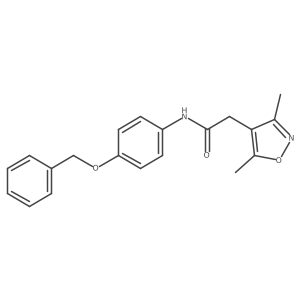N-[4-(benzyloxy)phenyl]-2-(3,5-dimethyl-1,2-oxazol-4-yl)acetamide结构式