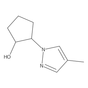 2-(4-methyl-1H-pyrazol-1-yl)cyclopentan-1-ol Structure