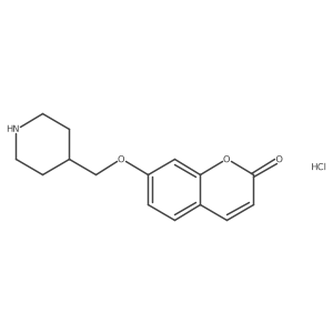 7-(4-Piperidinylmethoxy)-2H-chromen-2-one hydrochloride结构式