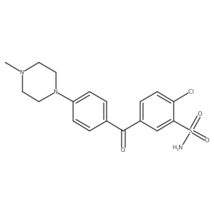2-Chloro-5-[4-(4-methyl-piperazin-1-yl)-benzoyl]-benzenesulfonamide Structure