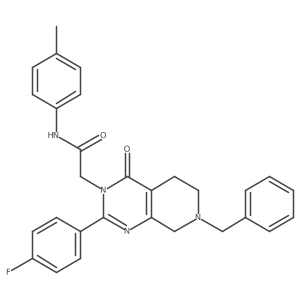 2-[7-benzyl-2-(4-fluorophenyl)-4-oxo-3H,4H,5H,6H,7H,8H-pyrido[3,4-d]pyrimidin-3-yl]-N-(4-methylphenyl)acetamide Structure