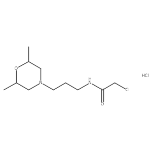 2-chloro-N-[3-(2,6-dimethylmorpholin-4-yl)propyl]acetamide hydrochloride结构式