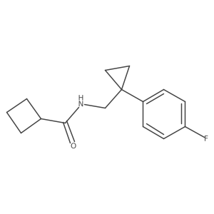 N-((1-(4-fluorophenyl)cyclopropyl)methyl)cyclobutanecarboxamide结构式
