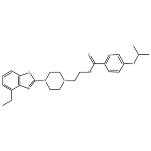 N-[2-[4-(4-Ethyl-2-benzothiazolyl)-1-piperazinyl]ethyl]-4-(1-methylethoxy)benzamide Structure