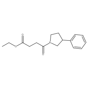 Ethyl 4-oxo-4-(3-phenylpyrrolidin-1-yl)butanoate Structure