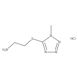 {2-[(1-Methyl-1H-tetrazol-5-yl)thio]ethyl}amine hydrochloride Structure