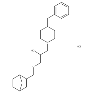 1-(4-benzylpiperidin-1-yl)-3-((1R,4S)-bicyclo[2.2.1]heptan-2-ylmethoxy)propan-2-ol hydrochloride结构式