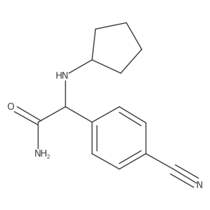 2-(4-Cyanophenyl)-2-(cyclopentylamino)acetamide Structure