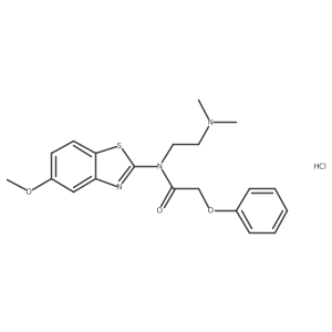 N-[2-(Dimethylamino)ethyl]-N-(5-methoxy-1,3-benzothiazol-2-YL)-2-phenoxyacetamide hydrochloride结构式