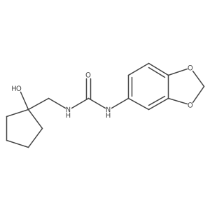 1-(Benzo[d][1,3]dioxol-5-yl)-3-((1-hydroxycyclopentyl)methyl)urea Structure