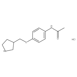 N-[4-(3-Pyrrolidinylmethoxy)phenyl]acetamide hydrochloride结构式