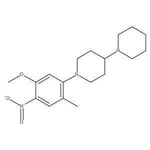 1-(5-Methoxy-2-methyl-4-nitrophenyl)-4-piperidin-1-ylpiperidine结构式