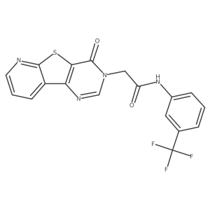 2-(4-oxopyrido[3',2':4,5]thieno[3,2-d]pyrimidin-3(4H)-yl)-N-(3-(trifluoromethyl)phenyl)acetamide结构式