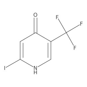 4-Hydroxy-2-iodo-5-(trifluoromethyl)pyridine结构式