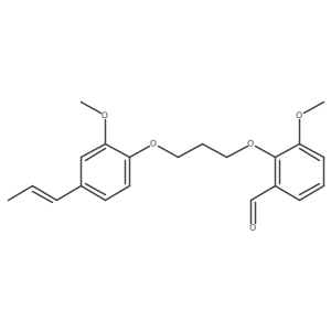 3-methoxy-2-[3-[2-methoxy-4-[(E)-prop-1-enyl]phenoxy]propoxy]benzaldehyde Structure