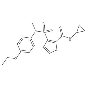 N-cyclopropyl-3-(N-(4-ethoxyphenyl)-N-methylsulfamoyl)thiophene-2-carboxamide Structure