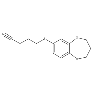 4-((3,4-Dihydro-2H-benzo[b][1,4]dioxepin-7-yl)thio)butanenitrile Structure