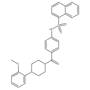 N-[4-[[4-(4-methoxy-3-pyridinyl)-1-piperazinyl]carbonyl]phenyl]-8-quinolinesulfonamide Structure