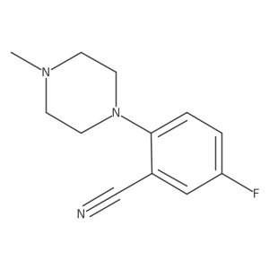 5-Fluoro-2-(4-methylpiperazin-1-yl)benzonitrile结构式