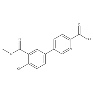 5-(4-Chloro-3-methoxycarbonylphenyl)picolinic acid Structure
