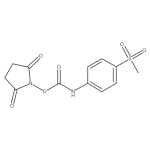 N-[4-(methylsulfonyl)phenyl]carbamic acid 2,5-dioxo-1-pyrrolidinyl ester结构式