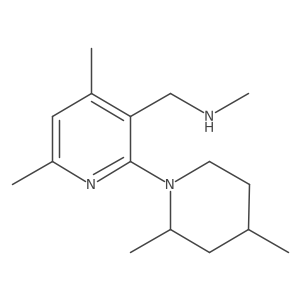 3-Pyridinemethanamine, 2-(2,4-dimethyl-1-piperidinyl)-N,4,6-trimethyl- Structure
