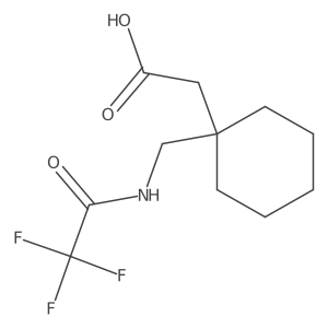 2-{1-[(Trifluoroacetamido)methyl]cyclohexyl}acetic acid Structure