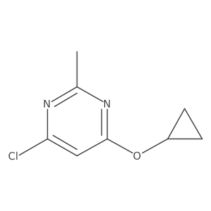Pyrimidine, 4-chloro-6-(cyclopropyloxy)-2-methyl- Structure