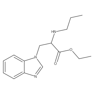 ethyl 3-(1H-1,3-benzodiazol-1-yl)-2-(propylamino)propanoate结构式