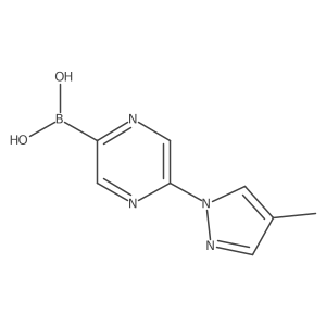 5-(4-Methyl-1H-Pyrazol-1-yl)pyrazine-2-boronic acid结构式