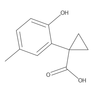 1-(2-Hydroxy-5-methylphenyl)cyclopropane-1-carboxylic acid Structure