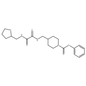 Phenyl 4-((2-oxo-2-(((tetrahydrofuran-2-yl)methyl)amino)acetamido)methyl)piperidine-1-carboxylate Structure