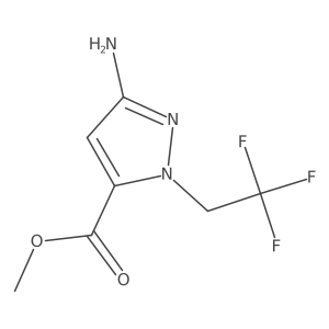 Methyl 3-amino-1-(2,2,2-trifluoroethyl)-1H-pyrazole-5-carboxylate结构式