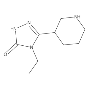 4-Ethyl-5-(piperidin-3-yl)-2,4-dihydro-3H-1,2,4-triazol-3-one Structure