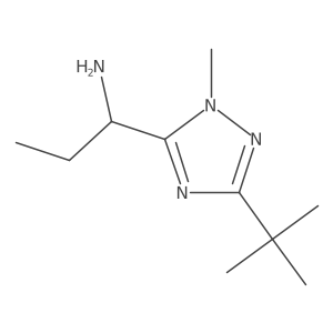 1-(3-tert-butyl-1-methyl-1H-1,2,4-triazol-5-yl)propan-1-amine Structure