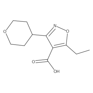 5-Ethyl-3-(oxan-4-yl)-1,2-oxazole-4-carboxylic acid Structure