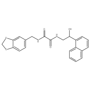 N1-(benzo[d][1,3]dioxol-5-ylmethyl)-N2-(2-hydroxy-2-(naphthalen-1-yl)ethyl)oxalamide Structure